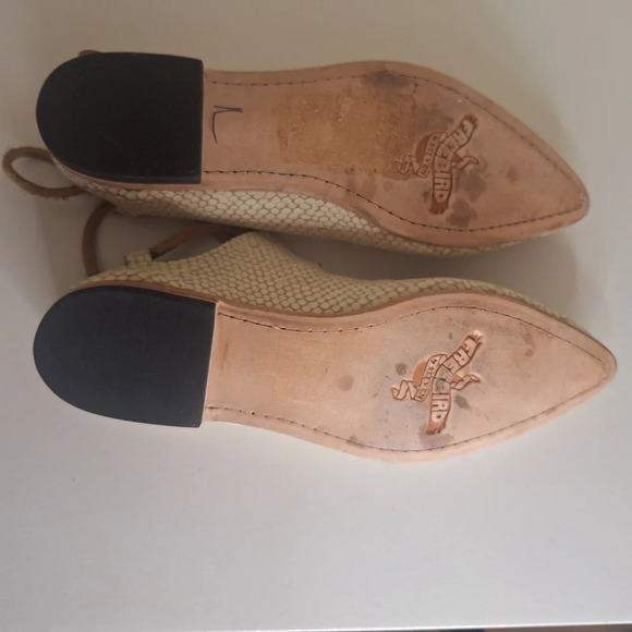 Free Bird Enya pointy toe laced, open back flat leather slip-on SZ 7 - Picture 9 of 11